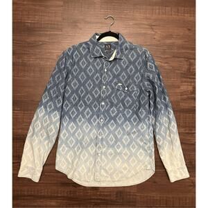 Armani Exchange Gradient Blue Button-Down Shirt, Sz Large